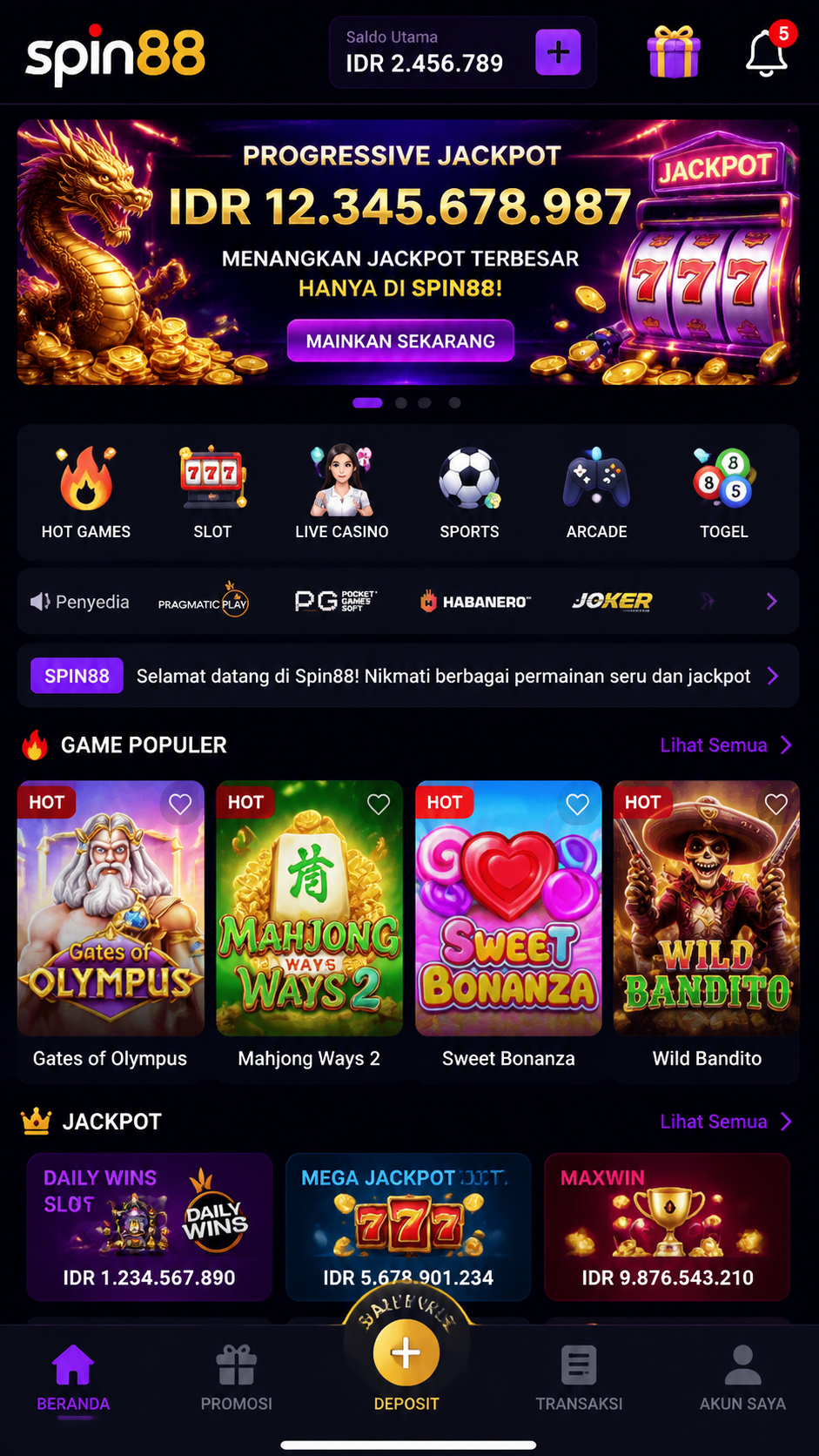 Screenshot 1 spin88